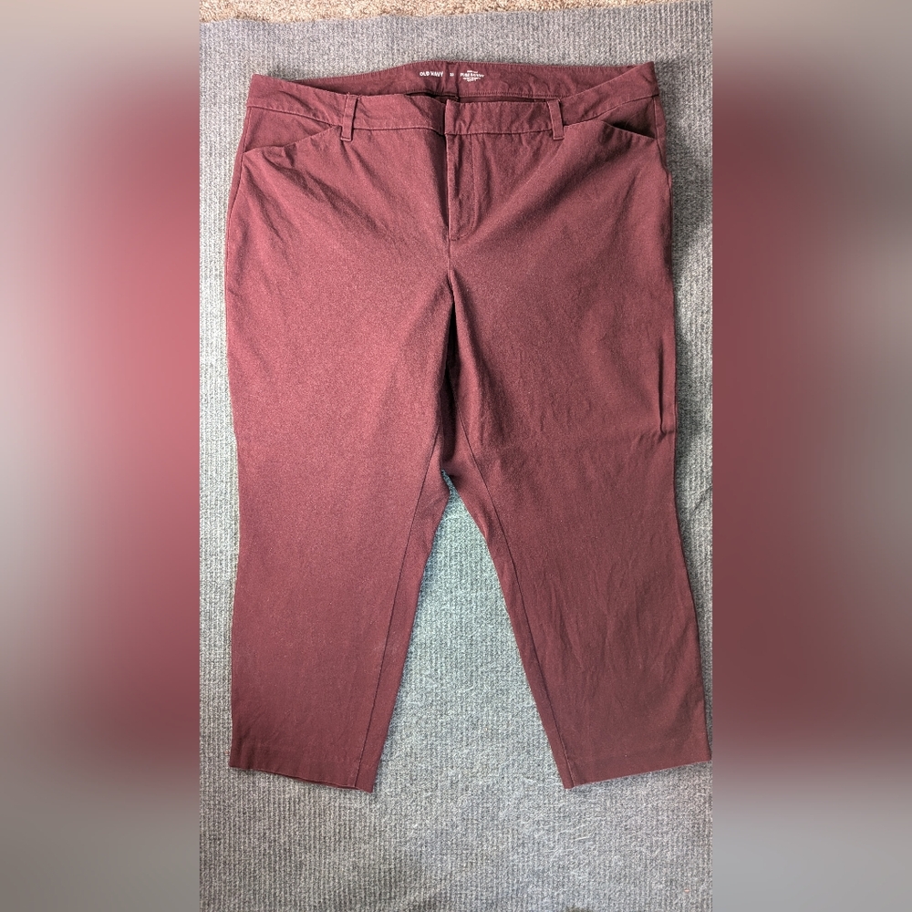 Old Navy Pixie Skinny Burgundy Pants